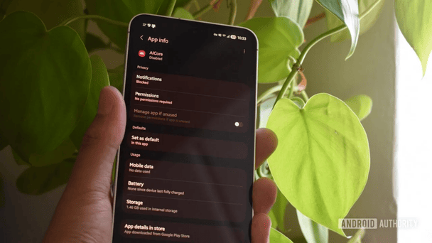 Як вимкнути AICore на Samsung (фото Android Authority)