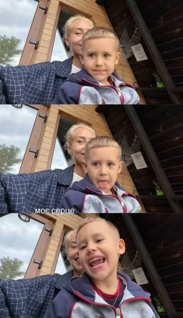 Даша Квіткова з сім’єю