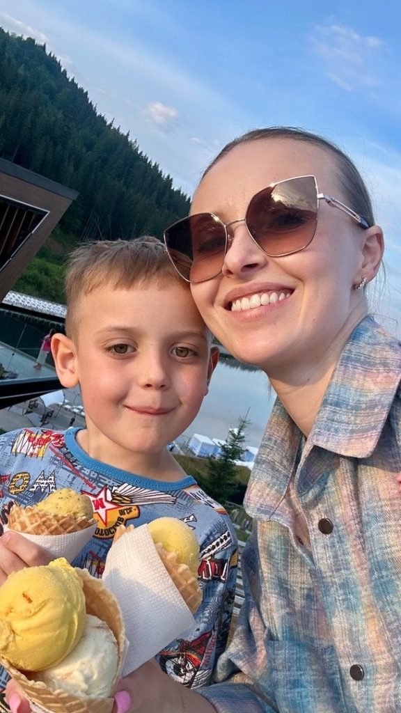 Анна Сагайдачна з сином / © instagram.com/annasagaidachnaya